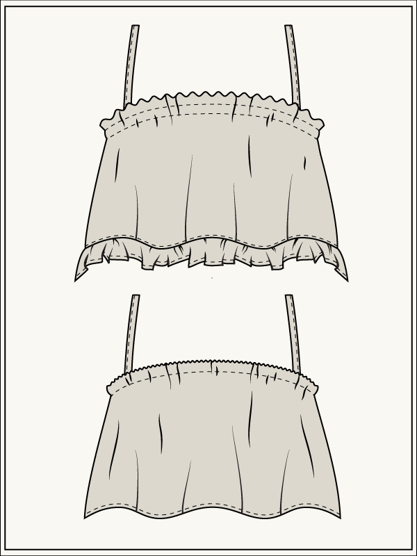 Bonnie Gathered Cami Top - License